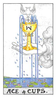 ace of cups, universal waite deck