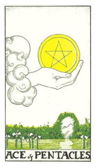 ace of pentacles, universal waite deck