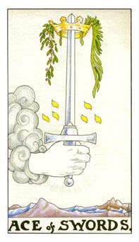 ace of swords, universal waite deck