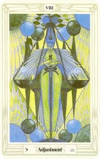 justice, known as adjustment in thoth tarot