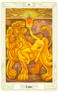 strength card, called lust in thoth tarot