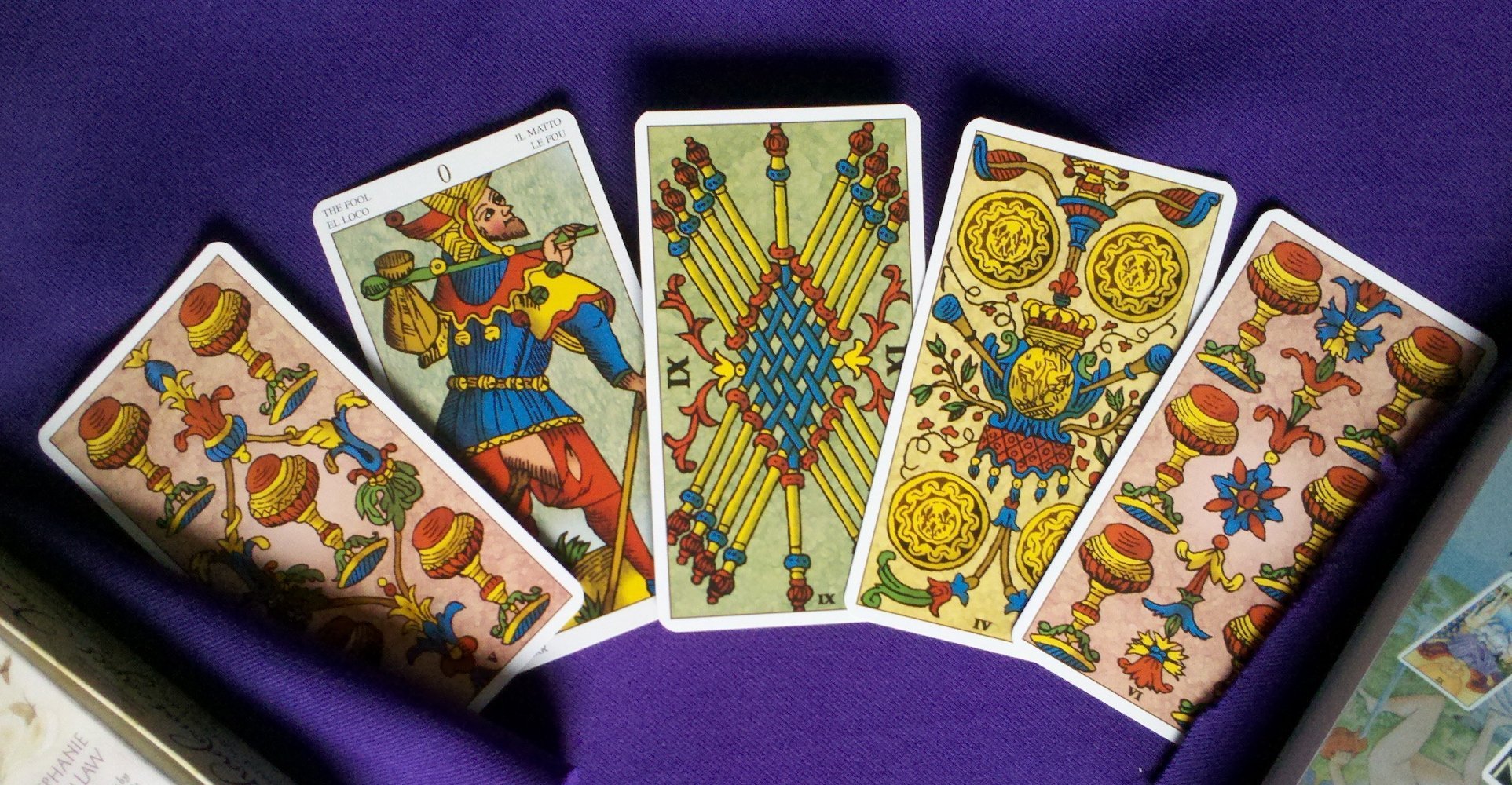 Tarot of Marseille five card draw 2